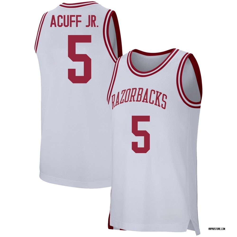 Men's Darius Acuff Jr. Arkansas Razorbacks Replica Basketball Jersey - White