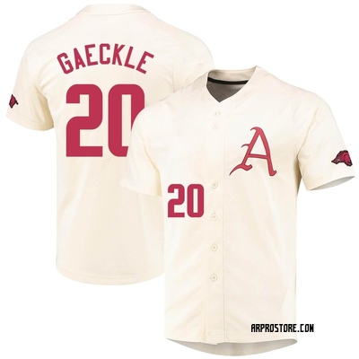 Men's Gabe Gaeckle Arkansas Razorbacks Replica Vapor Untouchable Full-Button Baseball Jersey - Cream