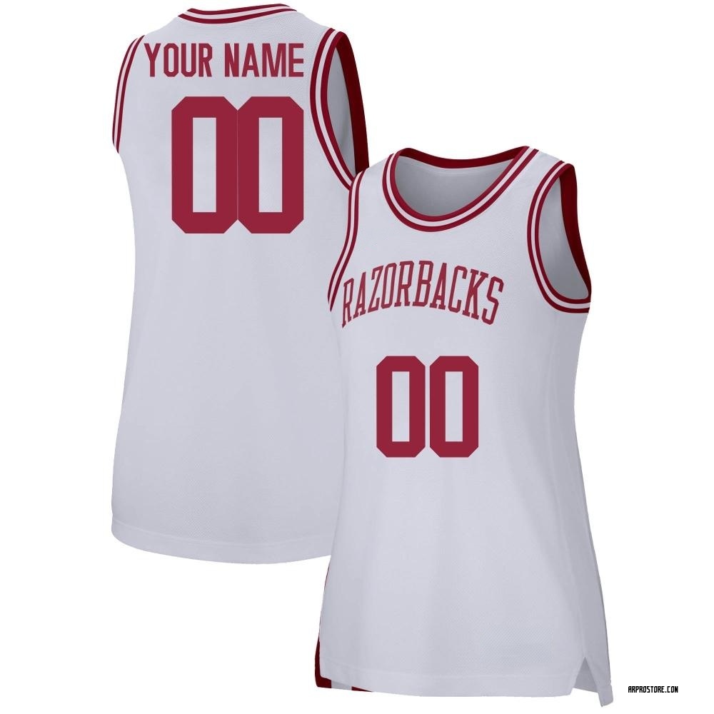 Women's Custom Arkansas Razorbacks Replica Basketball Jersey - White