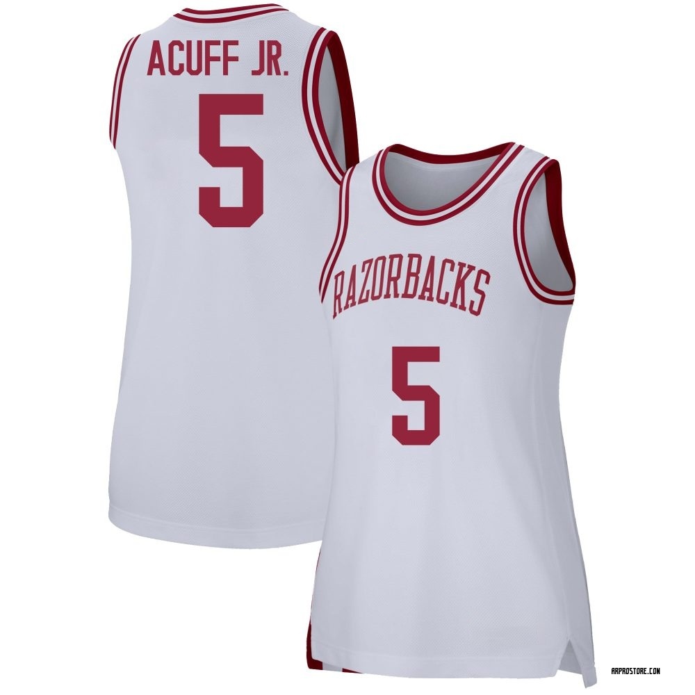 Women's Darius Acuff Jr. Arkansas Razorbacks Replica Basketball Jersey - White