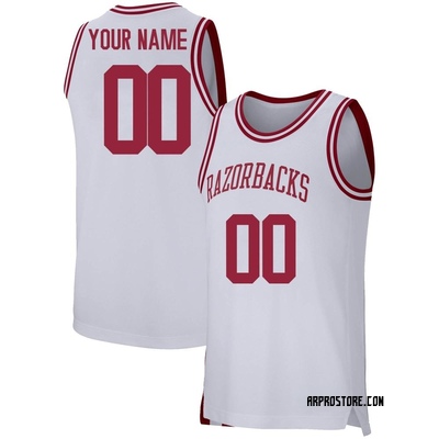 Youth Custom Arkansas Razorbacks Replica Basketball Jersey - White