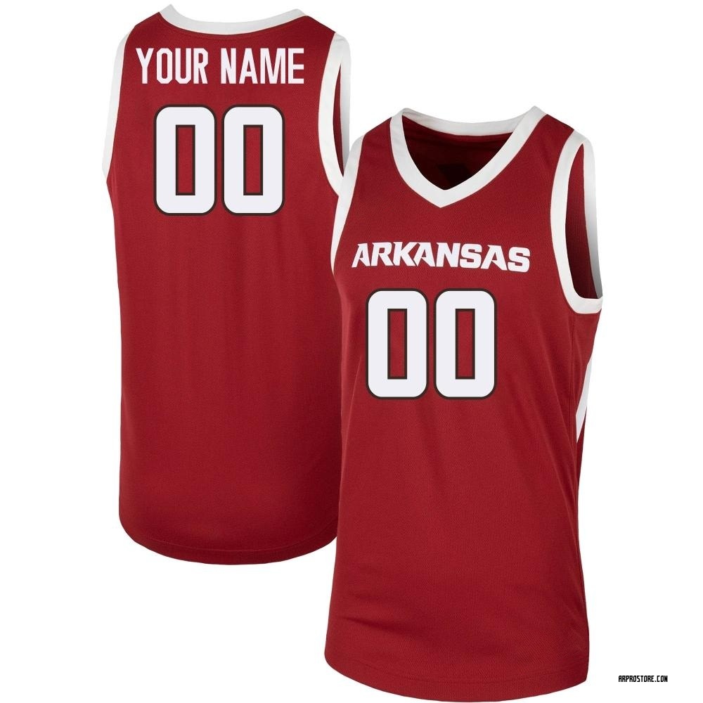 Youth Custom Arkansas Razorbacks Replica Cardinal Basketball Jersey